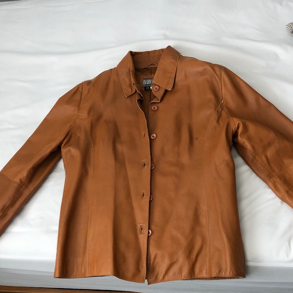 Vintage Tan/ Cognac Leather Jacket